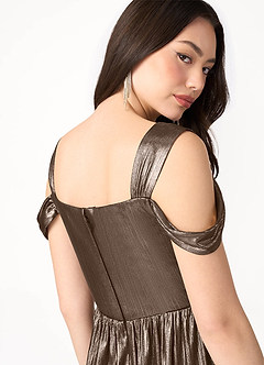Yara Bronze Split Shoulder Gown image3