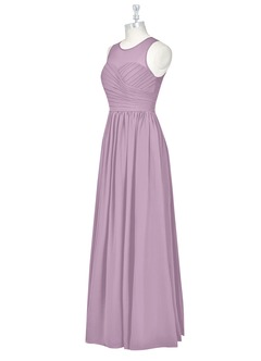 Azazie Nina Bridesmaid Dresses Wisteria A-Line Pleated Chiffon Dress image8