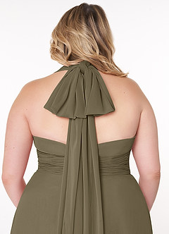 Azazie Fifi Jurken voor bruidsmeisjes Converteerbaar Jurk van Chiffon met A-Lijn Strapless Wilgengroen image14