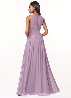 Azazie Nina Bridesmaid Dresses Wisteria A-Line Pleated Chiffon Dress image2
