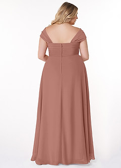Azazie Kaitlynn Bridesmaid Dresses Cedar Rose Empire Ruched Chiffon Convertible Dress image11