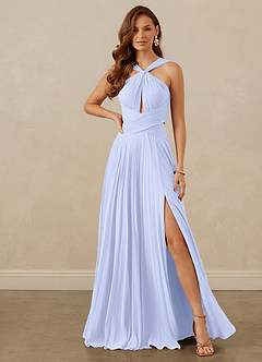 Christian Siriano Bridal for Azazie 1009 Brautjungfernkleider A-Linie Plissee Chiffon Kleid Lavendel image2
