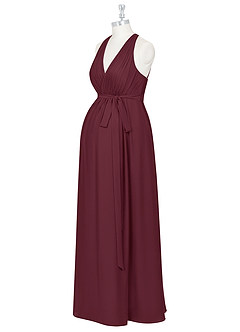 Azazie Athena Final Sale Empire Ruched Chiffon Floor-Length Dress image10