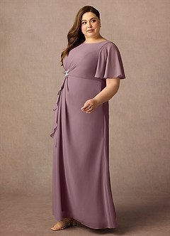 Azazie Rain Mother of the Bride Dresses Dusty Rose Sheath Beaded Chiffon Dress image11