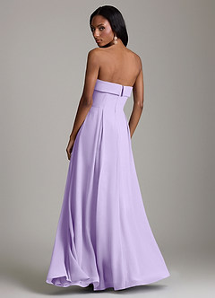 Azazie Lucienne Bridesmaid Dresses Lilac A-Line Strapless Chiffon Convertible Dress image2