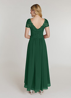 Azazie Thais Mother of the Bride Dresses Dark Green A-Line Lace Chiffon Dress image2