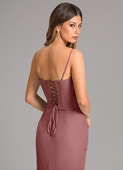 Azazie Sorrel Bridesmaid Dresses Desert Rose Mermaid Corset Chiffon Dress image7