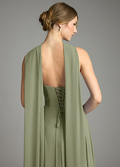 Azazie Ayla Abiti da Damigella Abito A-Line in Chiffon Scollo a Cuore Pistacchio image12