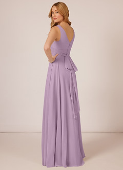 Azazie Bianca Bridesmaid Dresses A-Line Pleated Chiffon Floor-Length Dress image7
