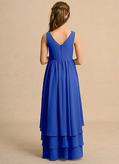Azazie Kitten Junior Formal Flower Girl Dresses Royal Blue A-Line Chiffon Dress image2