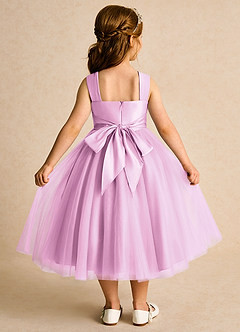 Azazie Dovey Abiti da Ragazza di Fiori Abito Principessa in Tulle Fiocco Rosa Confetto image3