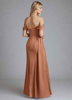 Azazie Amyra Bridesmaid Dresses Bronzer Mermaid Off the Shoulder Stretch Satin Convertible Dress image2
