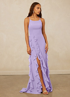 Christian Siriano Bridal for Azazie 1006 Bridesmaid Dresses Lilac Mermaid Ruched Chiffon Dress image1