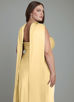Azazie Saylor Vestidos de damas de honor Vestido Butter de Satén Elástico de Corte Sirena con Palabra de honor image19