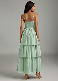 Azazie Kaiden Bridesmaid Dresses Agave A-Line Sweetheart Neckline Chiffon Dress image2