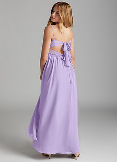 Azazie Zeya Junior Lilac A-Line Chiffon Dress image5