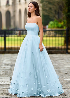 Calliope Sky Blue Flower Blossom Prom Dress image4