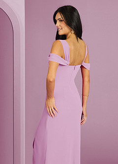 Barbie ♥ Azazie Jurken voor bruidsmeisjes Jurk van Chiffon met A-Lijn Off the Shoulder Snoep Roze image9