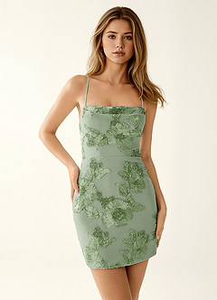 Sollan Sage Stretch Lace Mini Dress image1