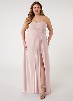 Azazie Arabella Allure Brautjungfernkleider Wandelbar A-Linie Herzausschnitt Chiffon Kleid Zartrosa image11