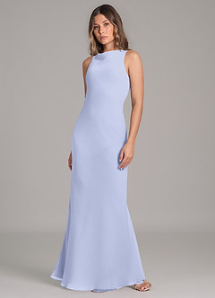 Azazie Allettie 신부 들러리 드레스 인어 쉬폰 바닥 길이 드레스 image3