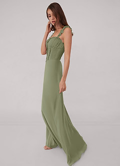 Barbie ♥ Azazie Bridesmaid Dresses Pistachio A-Line Sweetheart Neckline Chiffon Dress image4