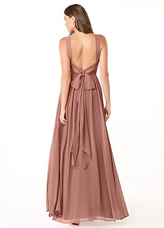 Azazie Dionne Bridesmaid Dresses Cedar Rose A-Line Corset Chiffon Dress image2