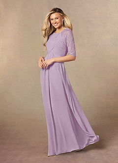 Azazie Barrymore Mother of the Bride Dresses A-Line Scoop lace Chiffon Floor-Length Dress image5