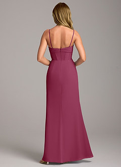 Azazie Chantel Jurken voor bruidsmeisjes Converteerbaar Jurk van Chiffon met Kolom Strapless Moerbei image6