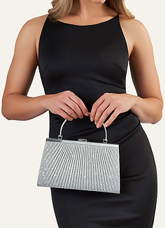 front Glitter Pleated Handbag