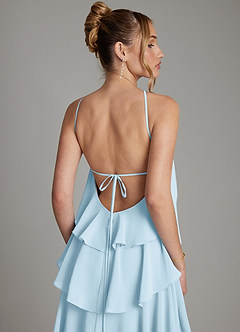 Azazie Deena Bridesmaid Dresses Sky Blue A-Line Ruched Chiffon Dress image6