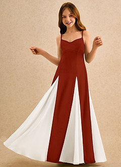 Azazie Mousey Girls Formal Flower Girl Klänningar Klä A-Line i Stretch crepe Älskling Halsringning image5