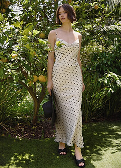 Alanis Cream Black Maxi Dress image2