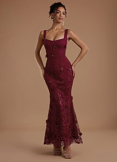 Zarelle Wine Maxi Dress image1