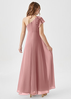 Azazie Arabella Junior Klä av A-Line i Chiffong Rynkad image2