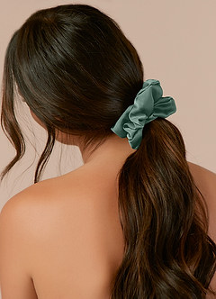 front Matching Color Bridesmaid Stretch Satin Over Size Scrunchies