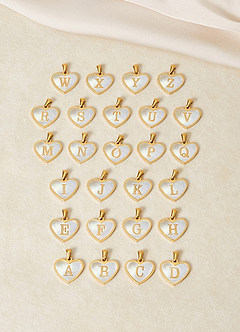 front Collier coquillage coeur monogramme