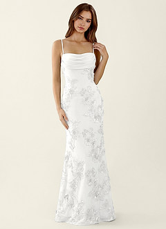Bellatrix White 3D Flowers Corset Mermaid Lace Up Back Prom Dress image4