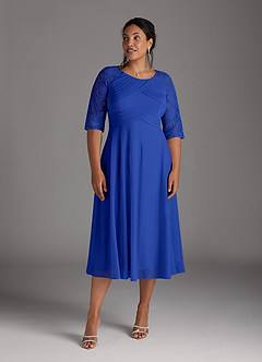 Azazie Gracelyn Kleider für die Brautmutter A-Linie Spitze Kleid Königsblau image10