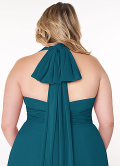 Azazie Fifi Bridesmaid Dresses Ink Blue A-Line Strapless Chiffon Convertible Dress image14