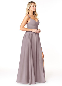 Azazie Chanel Bridesmaid Dresses Dusk A-Line Pleated Chiffon Dress image4