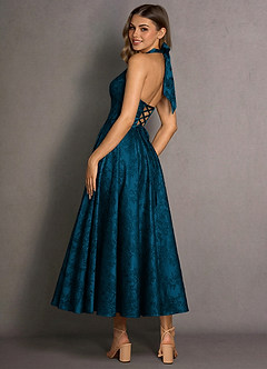 Isabeau Navy Black Maxi Dress image2