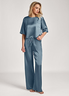 front Conjunto de pijama con camiseta de satén