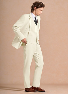 front James Ivory Structured Stretch 3-piece suit