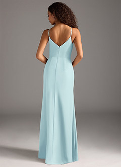 Azazie Deandra Bridesmaid Dresses Sea Glass Mermaid Pleated Chiffon Dress image6