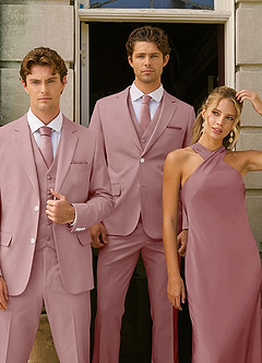 front James Dusty Rose Structured Stretch Suit