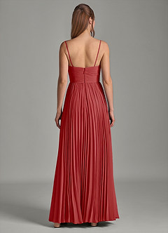 Azazie Chiana Abiti da Damigella Abito A-Line in Chiffon Senza Cinturino Ruggine image6