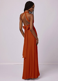 Barbie ♥ Azazie Bridesmaid Dresses Paprika A-Line Pleated Chiffon Dress image11