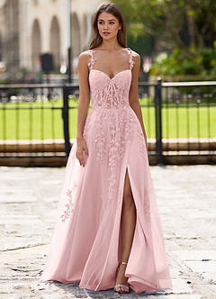 Dreamscape Blushing Pink A-line Prom Dress image3