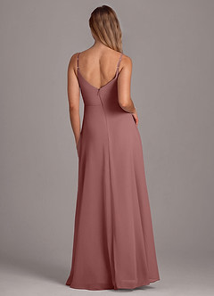 Azazie Amina Brautjungfernkleider A-Linie Chiffon Kleid Wüstenrose image2